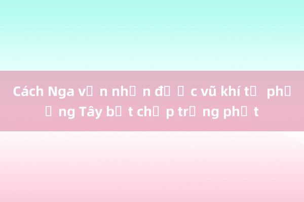 Cách Nga vẫn nhận được vũ khí từ phương Tây bất chấp trừng phạt