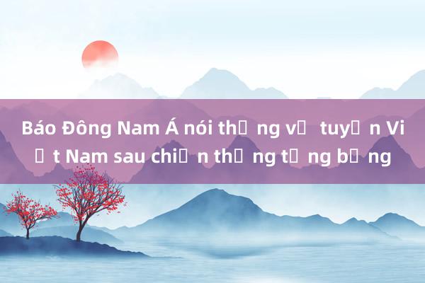 Báo Đông Nam Á nói thẳng về tuyển Việt Nam sau chiến thắng tưng bừng